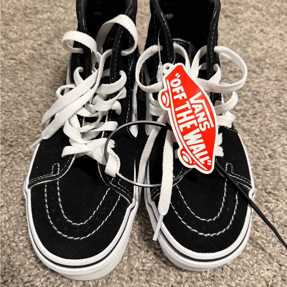 Vans Black and White High-Top Sneakers